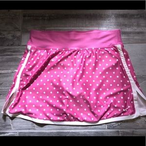 Nike workout or tennis shorts. Pink w/polka dot.